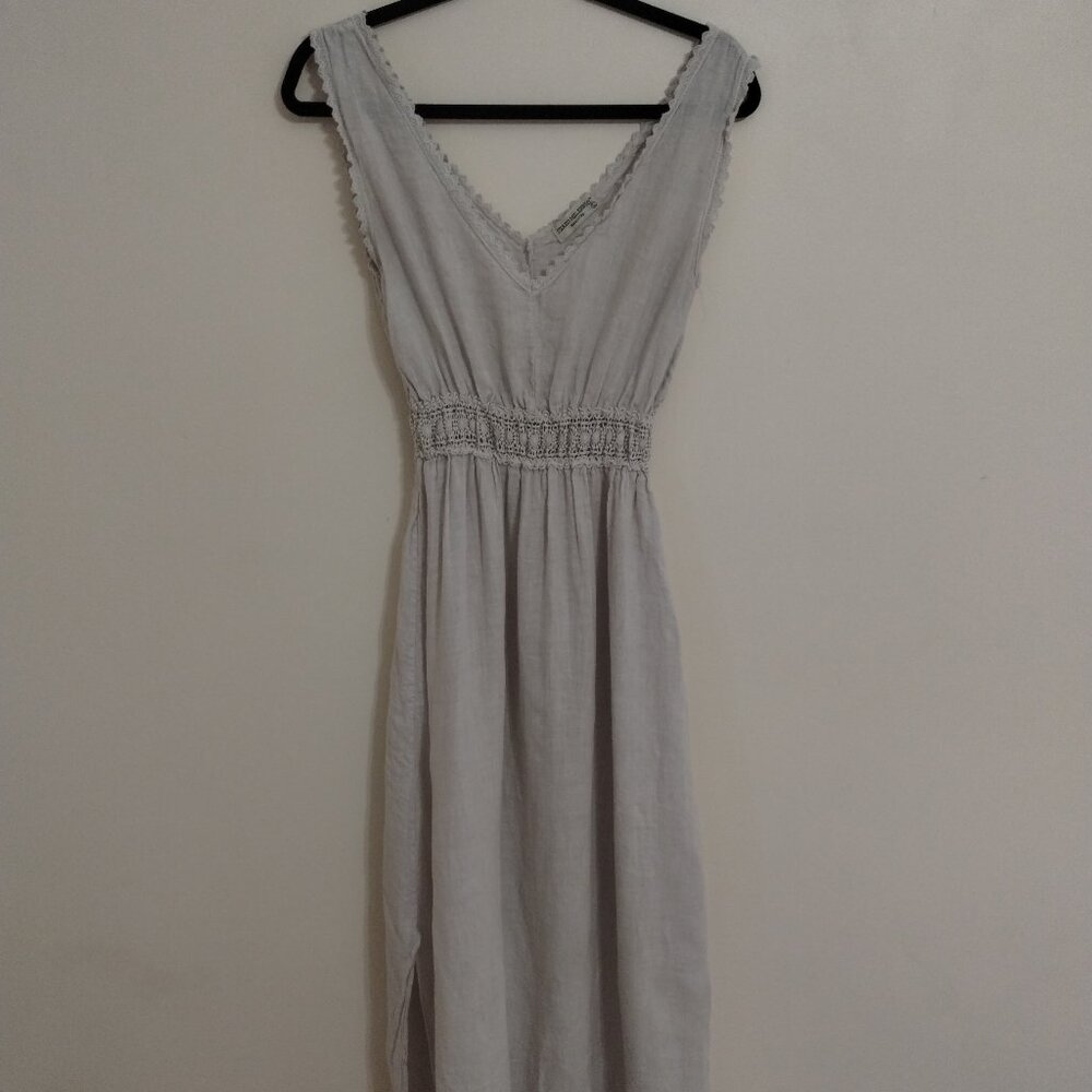 Grey Linen Sun Dress